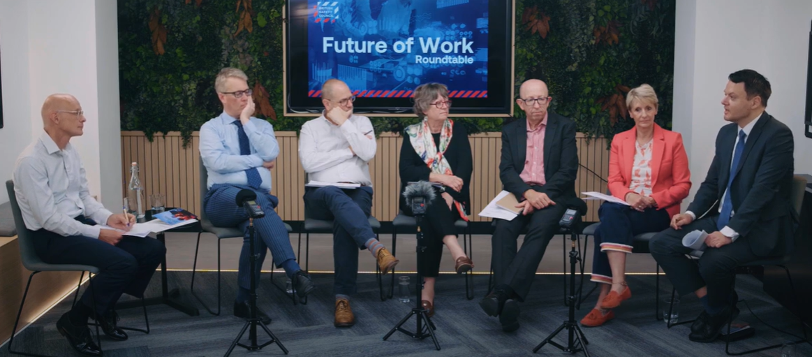 A panel of people in discussion